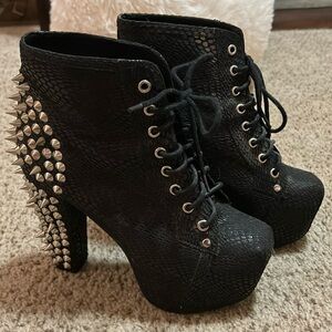 Jeffrey Campbell Faux Snake Black Spike
